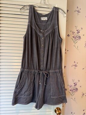 Current/Elliott Sleeveless Ruby Romper Shorts in Washed Black Size 3